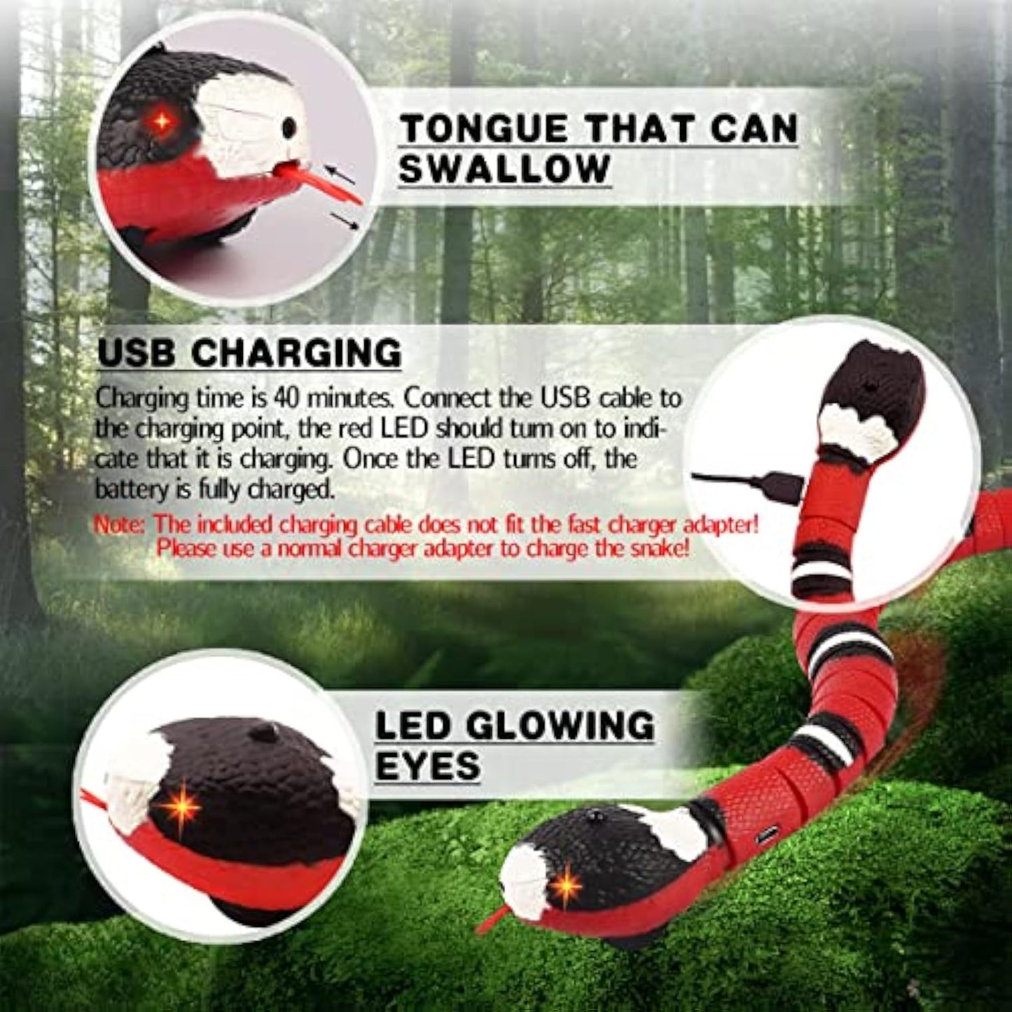 Interactive Smart Sensing Snake Toy For Pet - PawFi