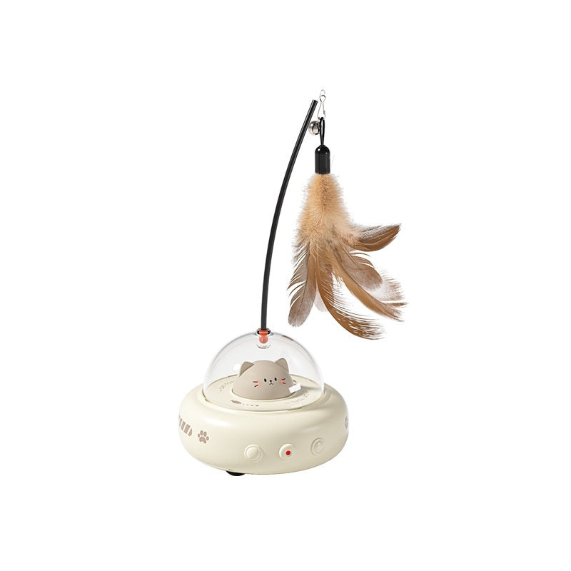 Smart Electric UFO Cat Teaser Stick With Bell Toy