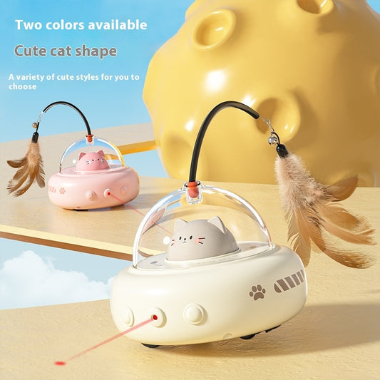Smart Electric UFO Cat Teaser Stick With Bell Toy