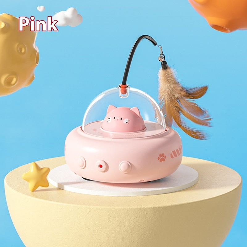 Smart Electric UFO Cat Teaser Stick With Bell Toy