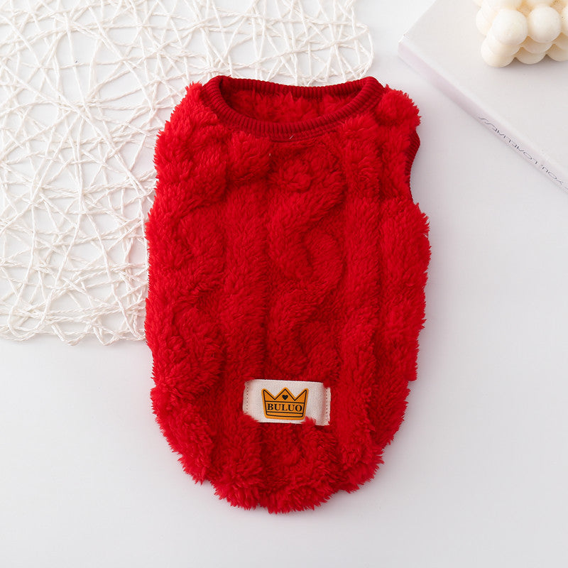 Pet Thermal Knitting Thickened Vest