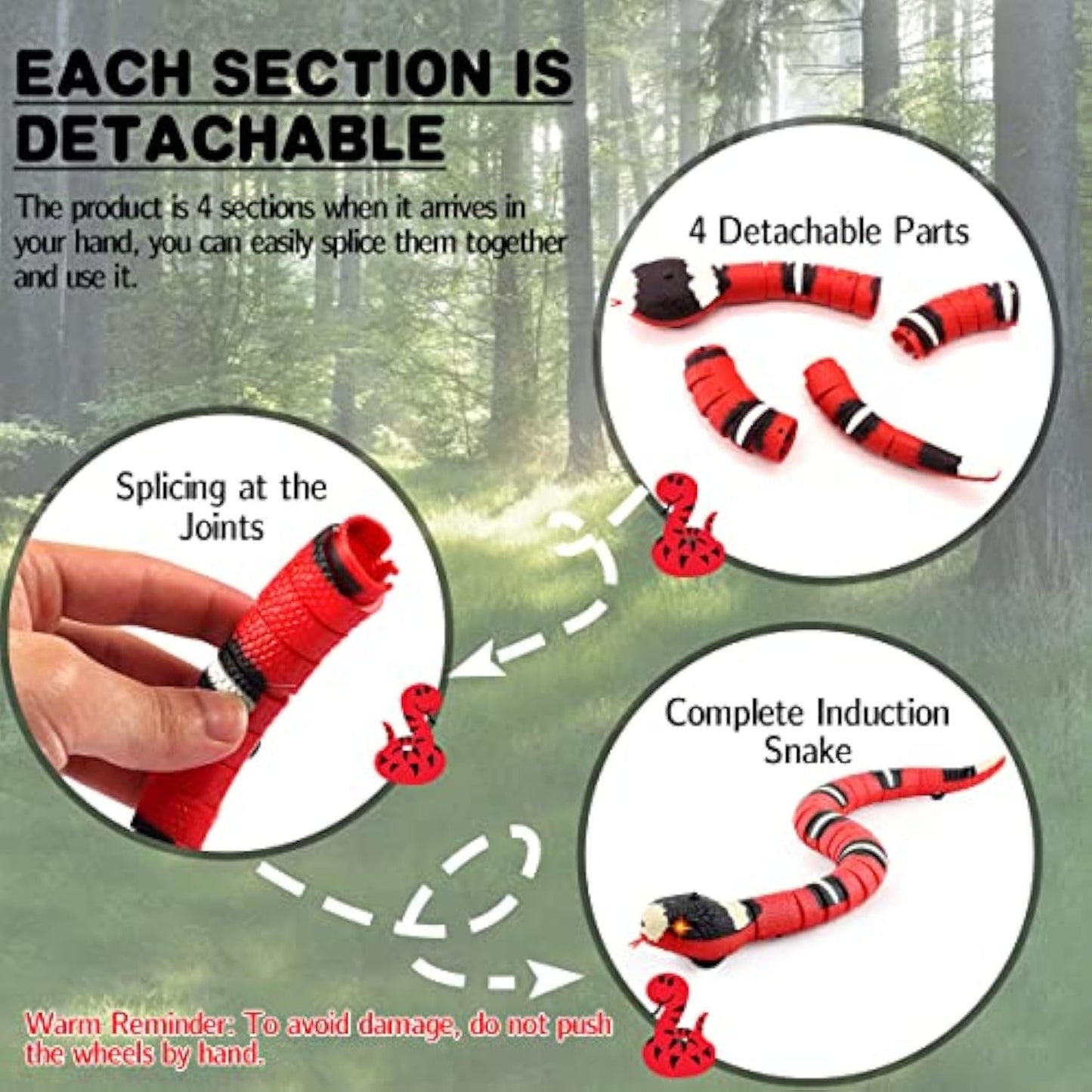 Interactive Smart Sensing Snake Toy For Pet - PawFi