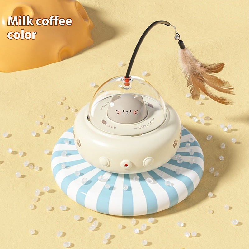 Smart Electric UFO Cat Teaser Stick With Bell Toy