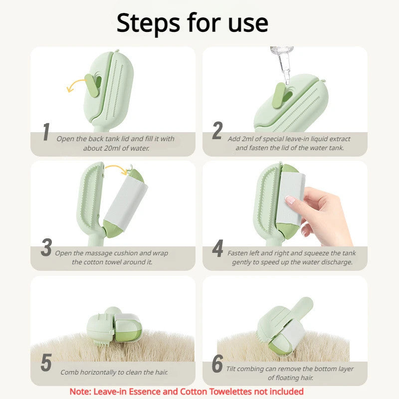 Pet Knot Floating Hair Comb With Water Tank